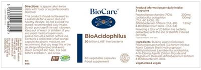 Label of BioAcidophilus
