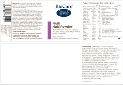 Originaletikett: Multi NutriPowder
