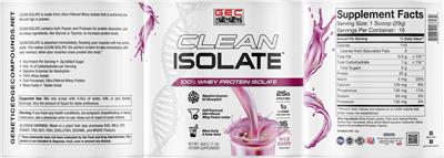Photo of the GEC Genetic Edge Compounds Clean Isolate Wild Berry label