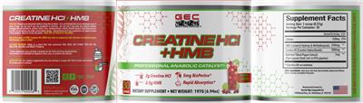 Originaletikett: Creatine HCl + HMB Cherry Limeade