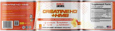 Originaletikett: Creatine HCl + HMB Mango