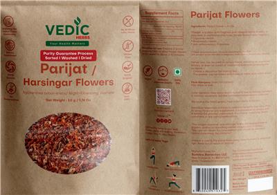 Photo of the Vedic Herbs Parijat / Harsingar Flowers label