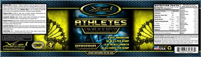 Photo of the Xcel Sports Nutrition Athletes Whey Banana label