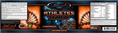 Photo of the Xcel Sports Nutrition Athletes Whey Cinnamon label