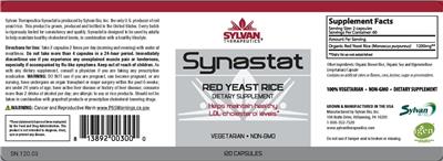 Photo of the Sylvan Therapeutics Synastat label