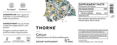 Calcium のラベル画像（NIH DSLD）