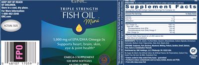 Originaletikett: Triple Strength Fish Oil Mini