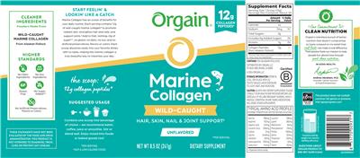 Photo of the Orgain Marine Collagen Unflavored label