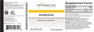 Photo of the Integrative Therapeutics Berberine label