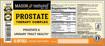 Photo of the Mason Natural Prostate Therapy Complex label