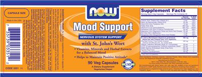 Photo of the NOW Mood Support label