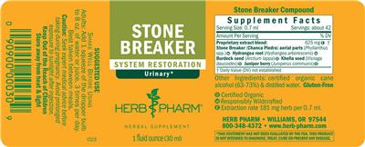 Photo of the Herb Pharm Stone Breaker label