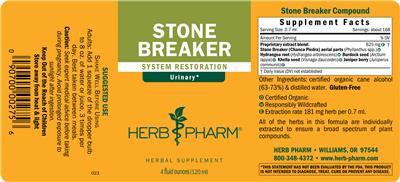 Photo of the Herb Pharm Stone Breaker label
