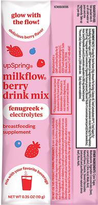 Photo of the UpSpring MilkFlow Delicious Berry Flavor label