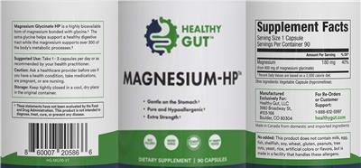 Photo of the Healthy Gut Magnesium-HP label