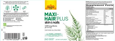 Photo of the Country Life Maxi-Hair Plus label