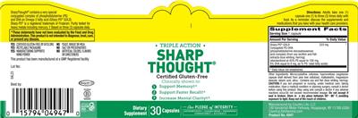Photo of the Country Life Sharp Thought label