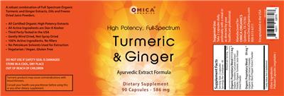 Photo of the Omica Organics Turmeric & Ginger label