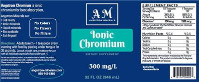 Photo of the AM Angstrom Minerals Ionic Chromium label