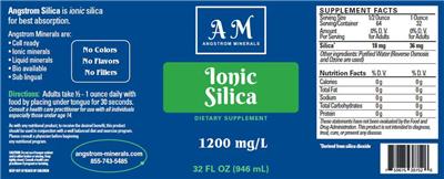 Photo of the AM Angstrom Minerals Ionic Silica label