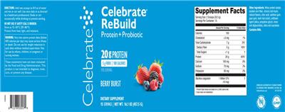 Label of Celebrate ReBuild Berry Burst