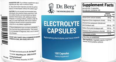 Photo of the Dr. Berg Electrolyte Capsules label