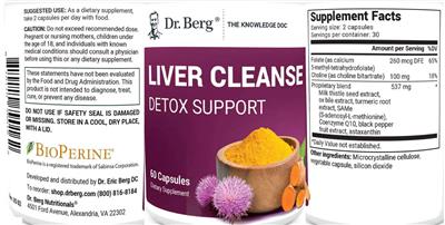 Photo of the Dr. Berg Liver Cleanse label