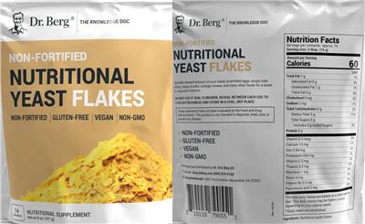 Photo of the Dr. Berg Nutritional Yeast Flakes label