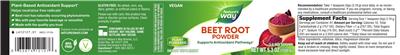 Photo of the Nature's Way Beet Root Powder 3 g label