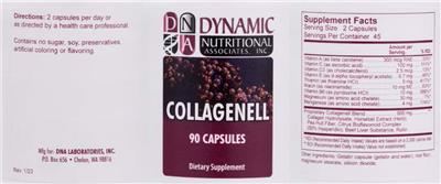Photo of the DNA Dynamic Nutritional Associates Collagenell label