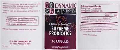 Label of Supreme Probiotics