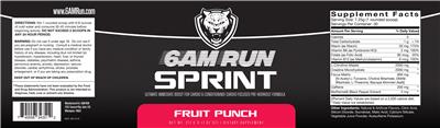 Photo of the 6AM Run Sprint Fruit Punch label