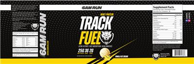 Photo of the 6AM Run Track Fuel Vanilla Ice Cream label
