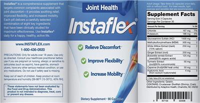 Photo of the Instaflex Instaflex Joint Health label