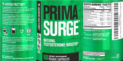Photo of the Jacked Factory Primasurge label