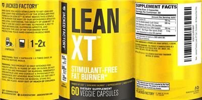 Photo of the Jacked Factory Lean XT label