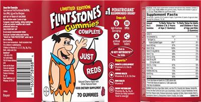 Product label image for Flintstones Gummies Complete Just Reds Natural ...
