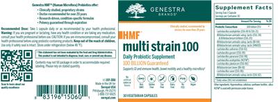 Label of HMF Multi Strain 100