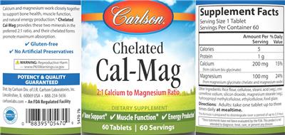 Photo of the Carlson Chelated Cal-Mag label