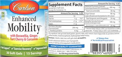 Photo of the Carlson Enhanced Mobility label