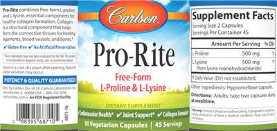 Photo of the Carlson Pro-Rite label