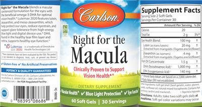 Photo of the Carlson Right for the Macula label