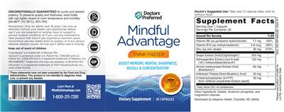 Photo of the Doctors' Preferred Mindful Advantage label