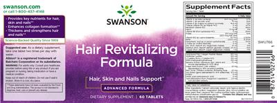 Photo of the Swanson Hair Revitalizing Formula label