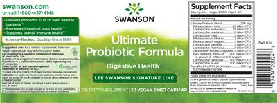 Label of Ultimate Probiotic Formula