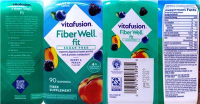 Photo of the vitafusion Fiber Well Fit label