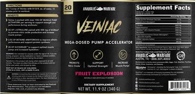 Photo of the Anabolic Warfare Veiniac Fruit Explosion label