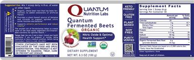 Photo of the Quantum Nutrition Labs Quantum Fermented Beets label