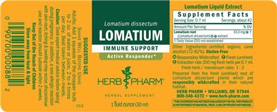 Photo of the Herb Pharm Lomatium label