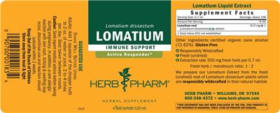 Photo of the Herb Pharm Lomatium label